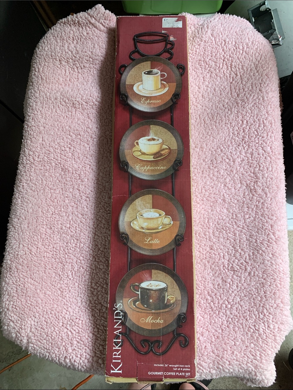 Kirkland Signature Home Pink Gourmet Coffee Plate Wall Art